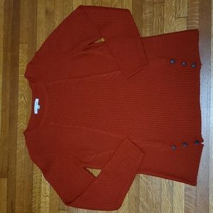 Studio Works sweater deep rust size L. This would be cute worn with leggings.